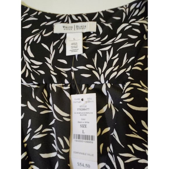 NWT White House Black Market faux wrap surplice top large - Picture 2 of 10